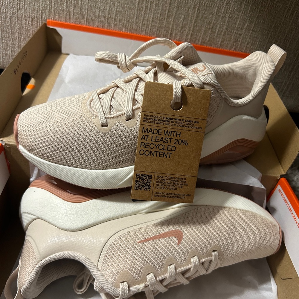 Nike Cream and White Athletic Shoes